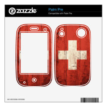Old Wooden Switzerland Flag Palm Pre Skins