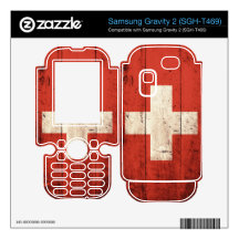 Old Wooden Switzerland Flag Samsung Gravity 2 Skin
