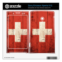 Old Wooden Switzerland Flag Xperia X10 Mini Pro Skins