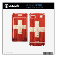 Old Wooden Switzerland Flag Skin For LG Xenon