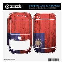Old Wooden Taiwan Flag BlackBerry Curve 3G Skins