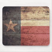 Old Wooden Texas Flag; Mouse Pad