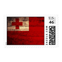 Old Wooden Tonga Flag Postage Stamps