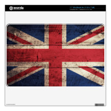 Old Wooden UK Flag; 11" MacBook Air Decals