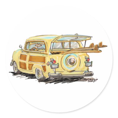 oLd wOOdY Round Stickers by raycasso