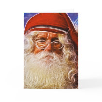 Old World Father Christmas Santa Claus Portrait Greeting Cards