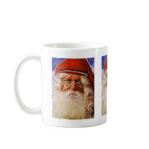 Old World Father Christmas Santa Claus Portrait Coffee Mugs