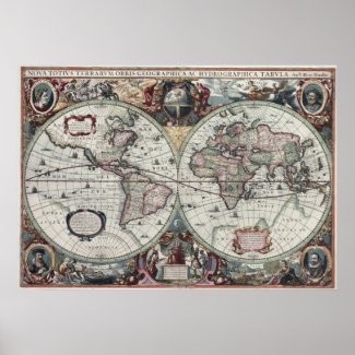 Old World Map 1630