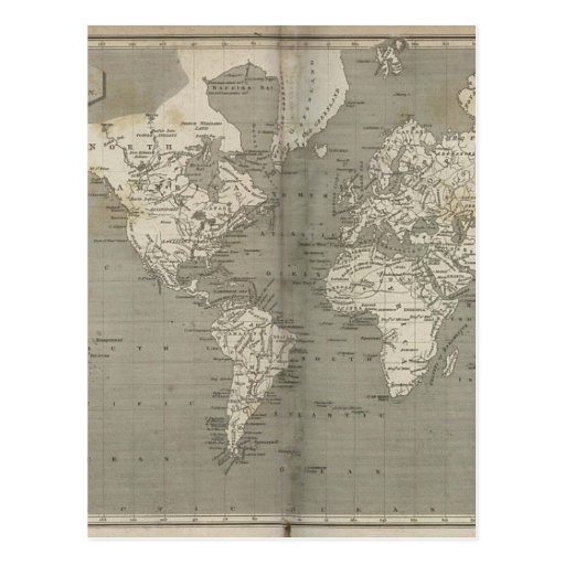 Old World Map 1820 Postcard Zazzle