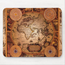 Old World Map Art - 1481 mousepads