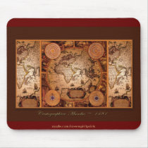Old World Map Art - 1481 mousepads