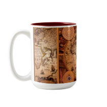 Old World Map Art - 1481 mugs
