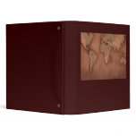old world map vinyl binders