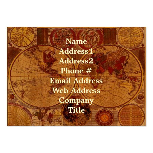 Old World Map Business Card