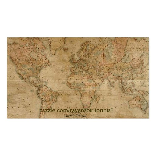 OLD WORLD MAP Business & Profile Cards Business Cards (back side)