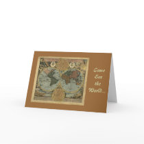 Old World Map Gifts cards