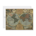 Old World Map gifts invitations