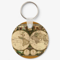 Old World Map  Gifts keychains