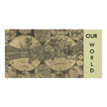 Old World Map gifts Photo Greeting Card