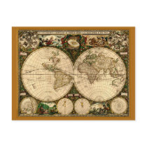 Old World Map  Gifts postcards