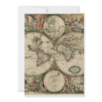 Old world map announcement