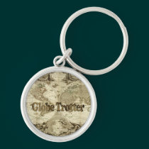 Old World Map Keychain