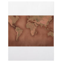 old world map letterhead design