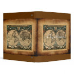 Old World Map Photo Album Vinyl Binders