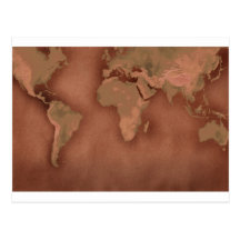 old world map post cards
