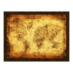 Old World Map Poster print