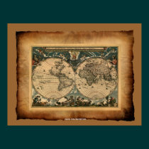 Old World Map Poster posters