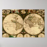Old World Map Poster