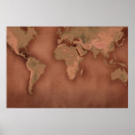 old world map poster