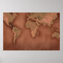 old world map poster