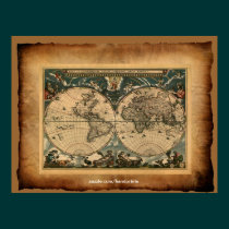 Old World Map Poster posters