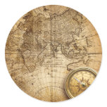 Old World Map Sticker