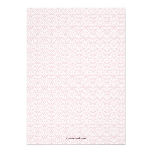 Old World Pink Baptism Invitation