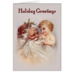Old World Santa and Cherub Card