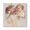 Old World Santa and Cherub magnets by Memory_Lane Old World Santa and Cherub magnets