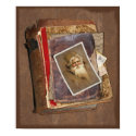 Old World Santa Books, A Merry Christmas posters by KahunaLuna Old World Santa Books, A Merry Christmas posters