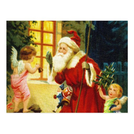 Old World Santa Postcards &amp; Postcard Template Designs