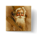 Old World Santa Claus, Vintage Victorian St. Nick buttons