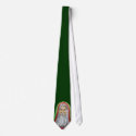 Old World Style Santa in Green and Red Hood tie