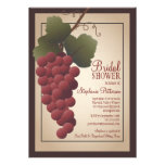Old World Tuscan Grapevine Wine Bridal Shower Announcement