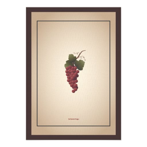 Old World Tuscan Grapevine Wine Bridal Shower Announcement