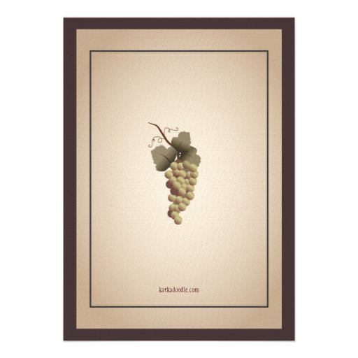 Old World Tuscan Grapevine Wine Bridal Shower Personalized Invites