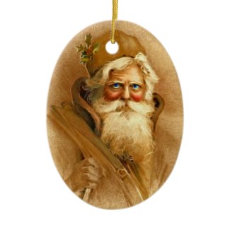 Old World Victorian Santa Claus Ornaments