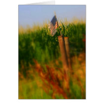 Old worn out American Flag Greeting Card