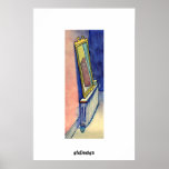 Old Yellow Mirror Print