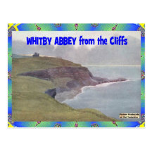 OLD YORKSHIRE - WHITBY ABBEY FROM CLIFFS POST CARDS